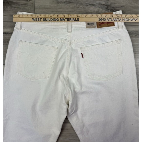 501® LEVI'S® ORIGINAL JEANS‎ In Destructed White Sz 31x30 NWT $128 - Picture 8 of 9